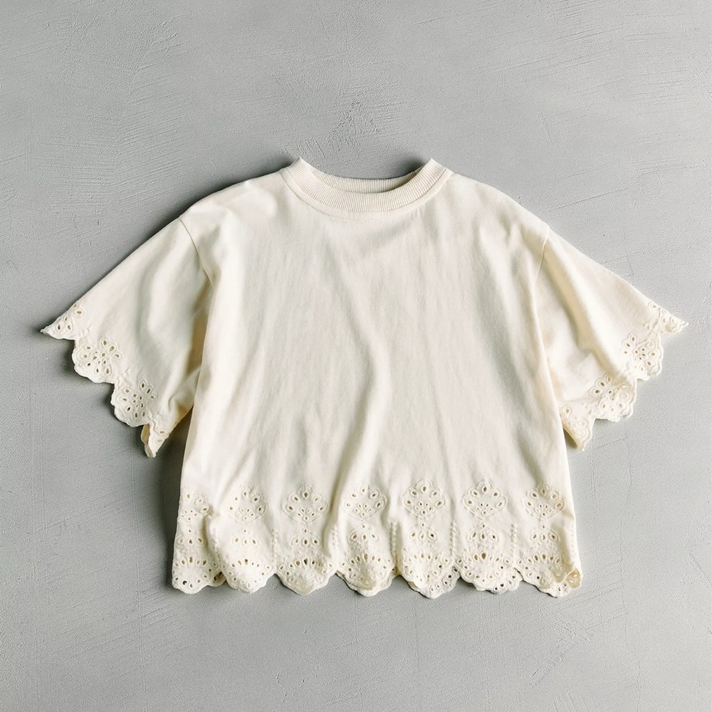 Sea NY Embroidered Eyelet Top